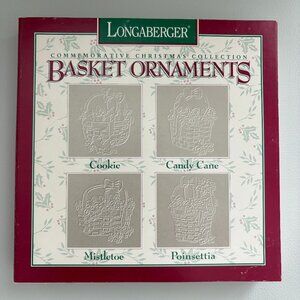 Vintage Longaberger Pewter Christmas Ornaments 1995